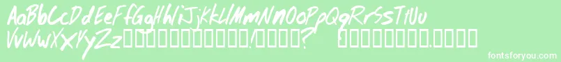 Dobitype Font – White Fonts on Green Background