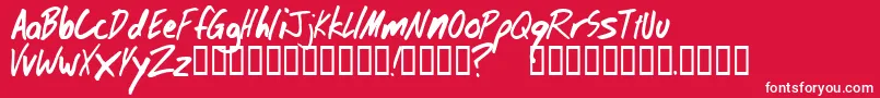 Dobitype Font – White Fonts on Red Background