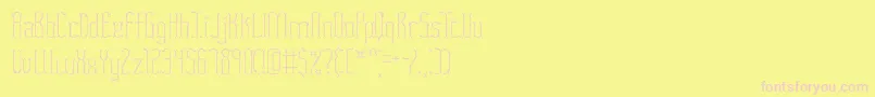 フォントFasciitw – ピンクのフォント、黄色の背景