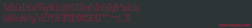 フォントFasciitw – 黒い背景に赤い文字