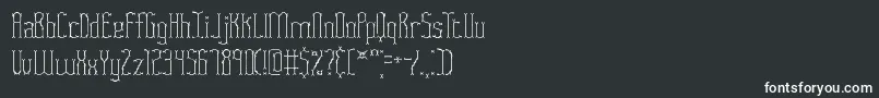 Fonte Fasciitw – fontes brancas em um fundo preto