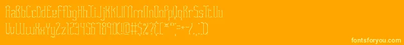 Шрифт Fasciitw – жёлтые шрифты на оранжевом фоне