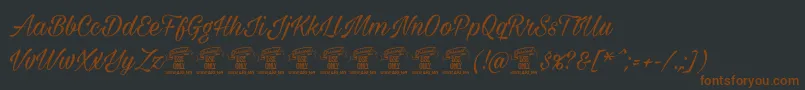 Milasiancircamediumpersonal Font – Brown Fonts on Black Background