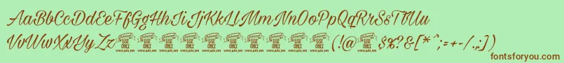 Milasiancircamediumpersonal Font – Brown Fonts on Green Background