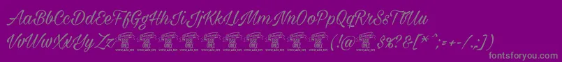 Шрифт Milasiancircamediumpersonal – серые шрифты на фиолетовом фоне