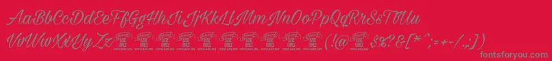 Milasiancircamediumpersonal Font – Gray Fonts on Red Background