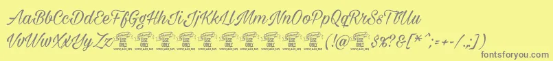 Milasiancircamediumpersonal Font – Gray Fonts on Yellow Background