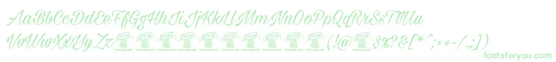 Шрифт Milasiancircamediumpersonal – зелёные шрифты на белом фоне