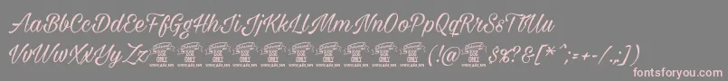 Шрифт Milasiancircamediumpersonal – розовые шрифты на сером фоне