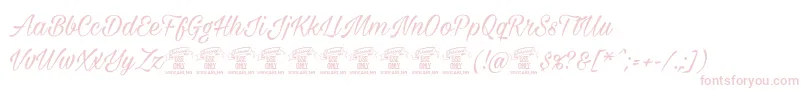Шрифт Milasiancircamediumpersonal – розовые шрифты на белом фоне