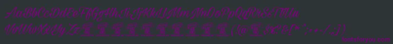 Шрифт Milasiancircamediumpersonal – фиолетовые шрифты на чёрном фоне