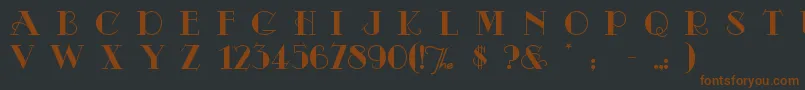 Odalisqu Font – Brown Fonts on Black Background