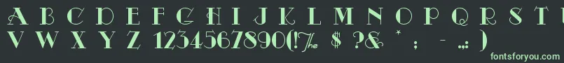 Odalisqu Font – Green Fonts on Black Background