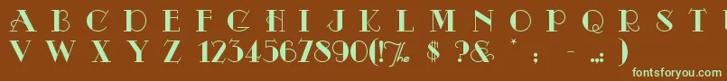 Odalisqu Font – Green Fonts on Brown Background