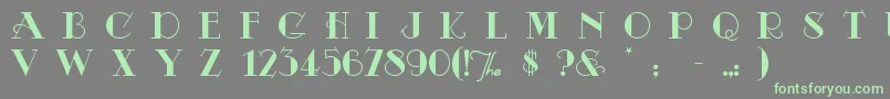 Odalisqu Font – Green Fonts on Gray Background