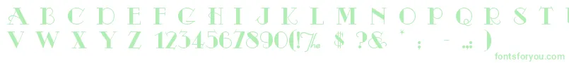 Odalisqu Font – Green Fonts on White Background