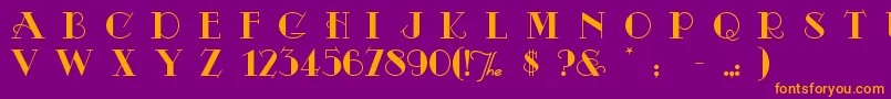 Odalisqu Font – Orange Fonts on Purple Background