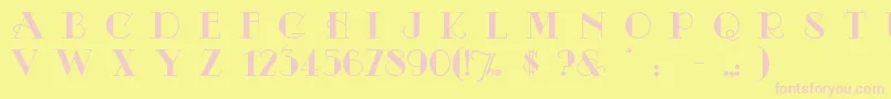 Odalisqu Font – Pink Fonts on Yellow Background