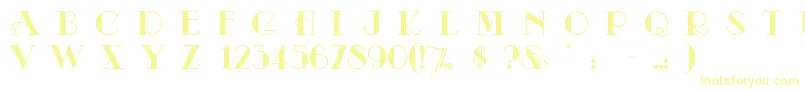 Odalisqu Font – Yellow Fonts on White Background