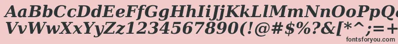 Dejavuserif Bolditalic Font – Black Fonts on Pink Background