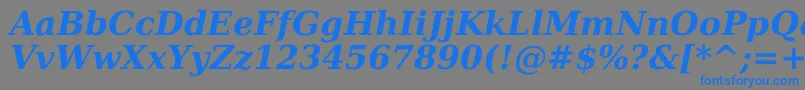 Dejavuserif Bolditalic Font – Blue Fonts on Gray Background