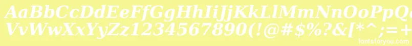 Dejavuserif Bolditalic Font – White Fonts on Yellow Background