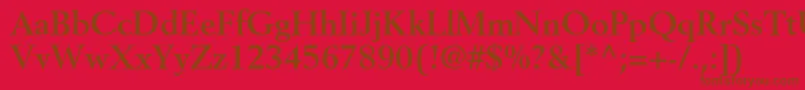 BerlingltstdBold Font – Brown Fonts on Red Background