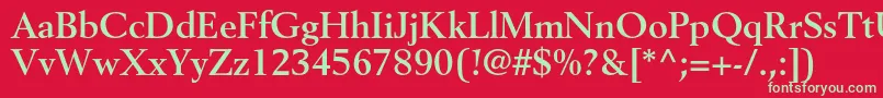 BerlingltstdBold Font – Green Fonts on Red Background