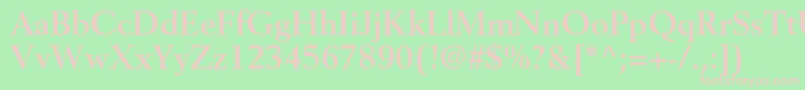BerlingltstdBold Font – Pink Fonts on Green Background