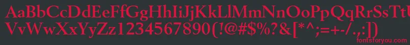 BerlingltstdBold Font – Red Fonts on Black Background