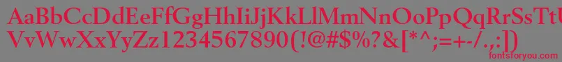 BerlingltstdBold Font – Red Fonts on Gray Background