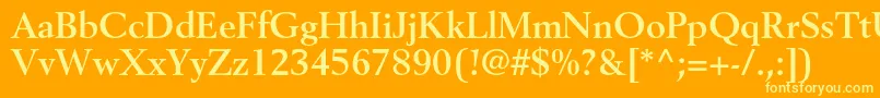 BerlingltstdBold Font – Yellow Fonts on Orange Background