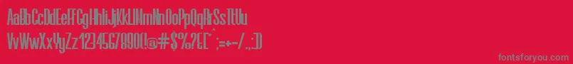Elis-Schriftart – Graue Schriften auf rotem Hintergrund