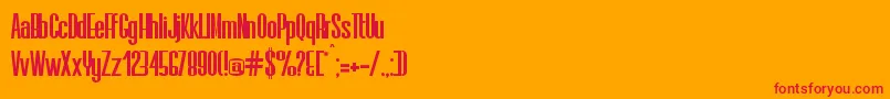 Elis Font – Red Fonts on Orange Background
