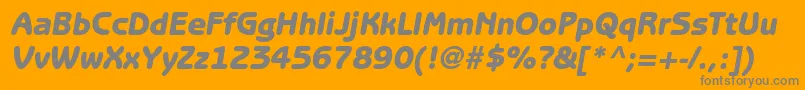 BenguiatgothicstdHeavyobl Font – Gray Fonts on Orange Background