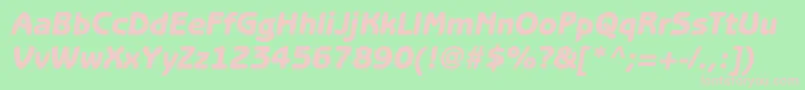 BenguiatgothicstdHeavyobl Font – Pink Fonts on Green Background