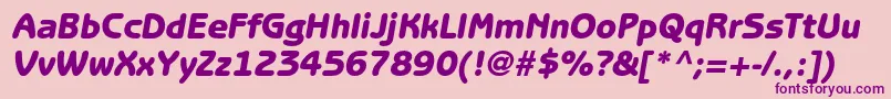 BenguiatgothicstdHeavyobl Font – Purple Fonts on Pink Background