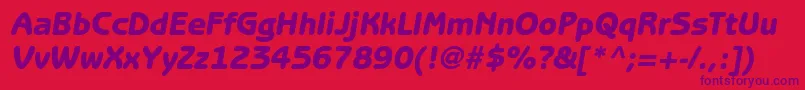 BenguiatgothicstdHeavyobl Font – Purple Fonts on Red Background