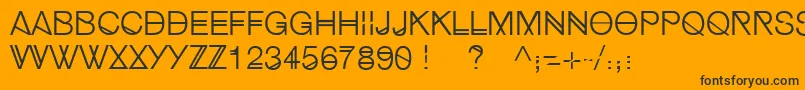 HipstelveticaLight Font – Black Fonts on Orange Background