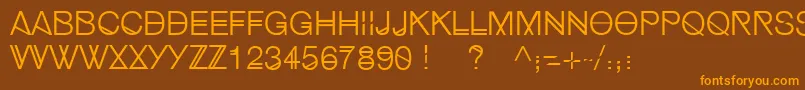 HipstelveticaLight Font – Orange Fonts on Brown Background