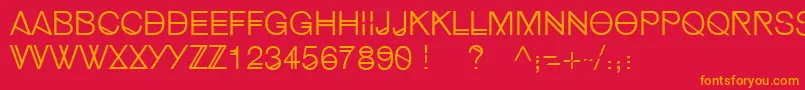 HipstelveticaLight Font – Orange Fonts on Red Background