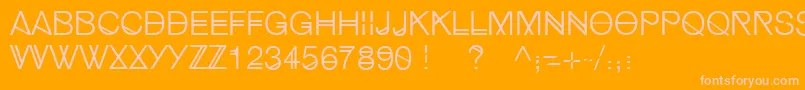 HipstelveticaLight Font – Pink Fonts on Orange Background