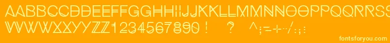 HipstelveticaLight Font – Yellow Fonts on Orange Background