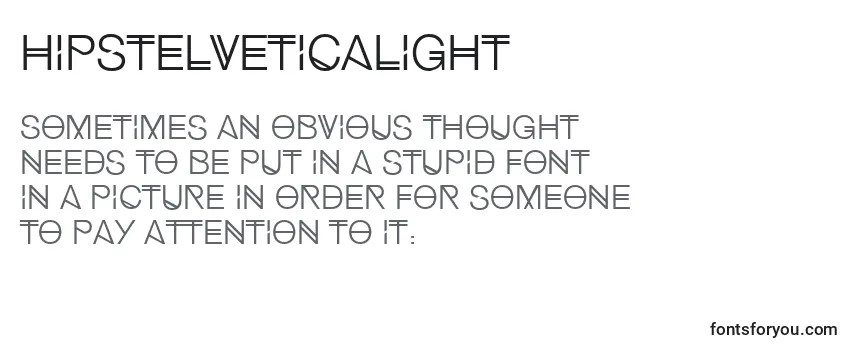Review of the HipstelveticaLight Font