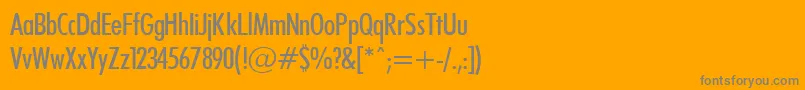 フォントFuturaCondensedPlain.001.004 – オレンジの背景に灰色の文字