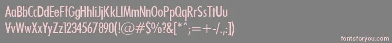 FuturaCondensedPlain.001.004 Font – Pink Fonts on Gray Background