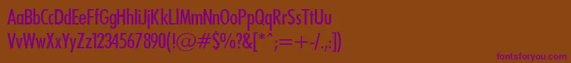 Шрифт FuturaCondensedPlain.001.004 – фиолетовые шрифты на коричневом фоне