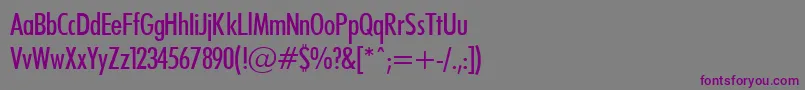 Шрифт FuturaCondensedPlain.001.004 – фиолетовые шрифты на сером фоне