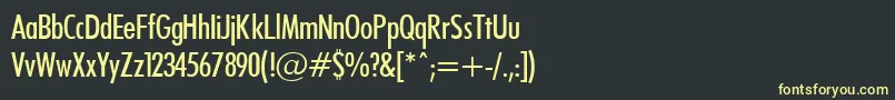 Шрифт FuturaCondensedPlain.001.004 – жёлтые шрифты на чёрном фоне