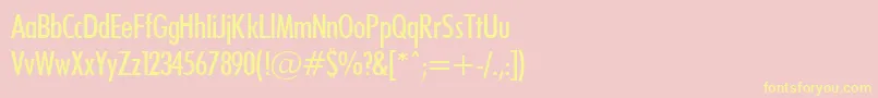 Шрифт FuturaCondensedPlain.001.004 – жёлтые шрифты на розовом фоне